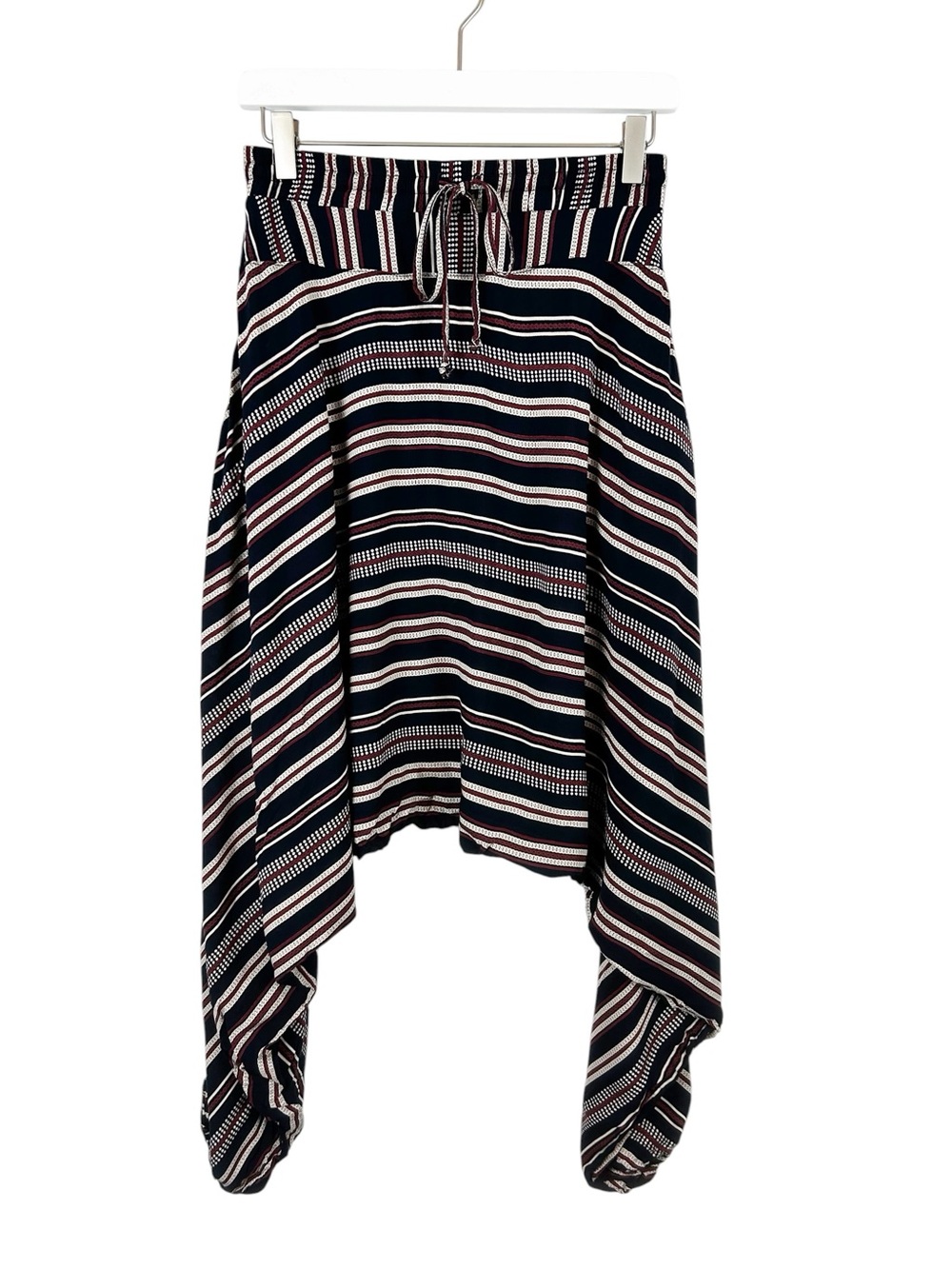 Buddha Pants Yoga Harem Pants Size X-Small Blue, Red and White Striped